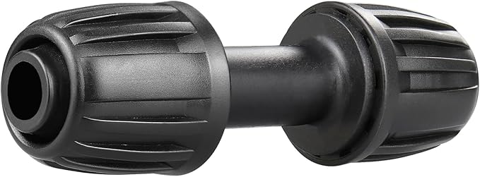 Drip Irrigation Fittings for 1/2 Inch Drip Tubing (1/2" ID x 0.65" OD):1/2'' Drip Line Couplings Anti-drop Locked Nut Barbed Straight Coupling Connectors for Garden Irrigation System (10 Pack)