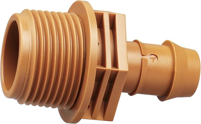 1/2 Inch Threaded Drip Irrigation Male Adapter:Drip Irrigation Universal PVC Adapter 3/4" Male Pipe Thread (MPT) x 1/2" Barb Coupling Swing Pipe Irrigation Fittings (10 Pack)