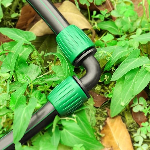 Drip Irrigation 1/2" Elbow Fittings:1/2 Inch Drip Line Lock Barbed 90 Degree Elbow Connectors for 1/2 Drip Irrigation Tubing (1/2" ID x 0.640" OD) Anti-Drop Drip Irrigation Parts (12 Pieces)