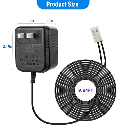 Replacement Rain Bird Power Supply,Compatible Rain Bird UT1 SST Series,Sprinkler System,Indoor Irrigation Timers.24V Sprinkler System Box Power Transformer(9.84 FT Cable)