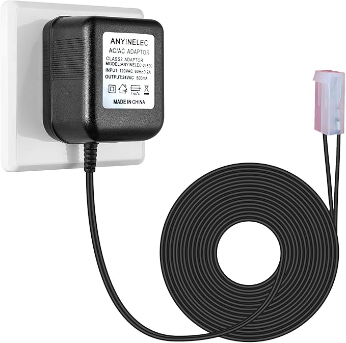 for Rain Bird SST Series Indoor Irrigation Timers 24V AC Power Adapter Transformer Compatible Sprinkler System,Indoor Irrigation Timers(9.8 FT Cable)