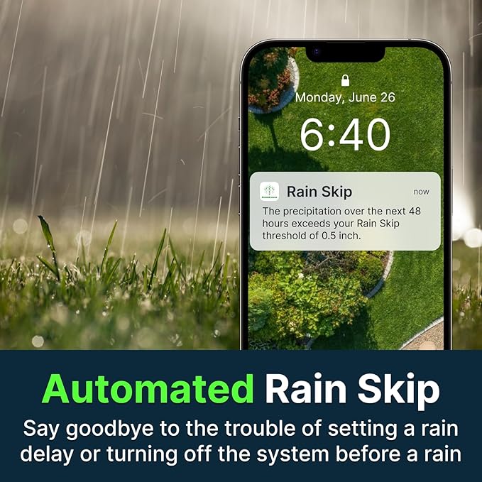 ImoLaza ET Master 4th Gen Smart Sprinkler Controller: Upgraded 16-Zone WiFi Irrigation Controller with Automated Watering, App Control, Smart Weather Skips and Fault Alerts