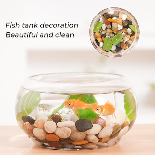 SIDONG 10 LB Mixed River Rocks, 0.3-0.5 Inches High Polished Pebbles for Indoor Plants, Aquarium Rocks Used in Fish Tank, Decorative Stones for Plants, Vases, Home DΓ©cor, Crafting, Garden Landscaping