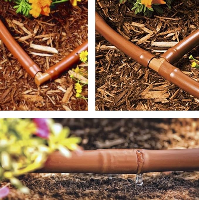 20-Pack USA Made - Drip Irrigation Brown Barbed Adapter Coupling Fittings - Fits 1/2” Inch, 17mm .600” ID Drip Tubing - Made In The USA
