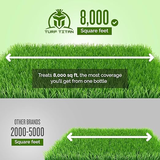 Turf Titan Root Booster - Made in USA, Soil Conditioner and Probiotic and Micronutrient Booster for All Lawn, Plants, Flowers, Trees, Shrubs, Better and Richer Garden Soil, Lawn Care - 2.5 Gallon