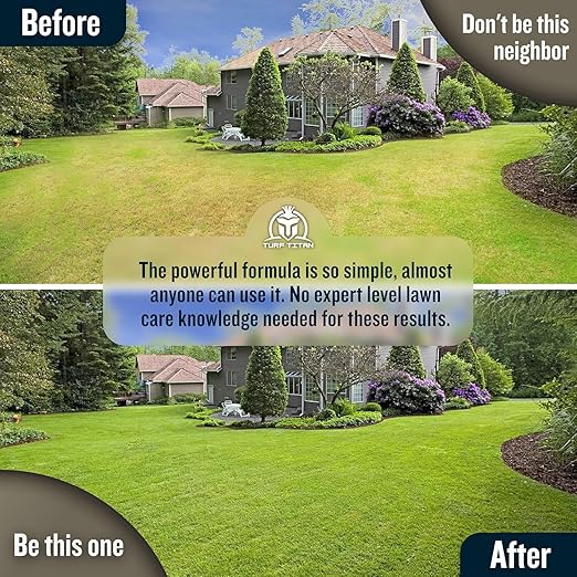 Turf Titan Thatch Buster All-Natural Lawn Aerator & Grass Dethatcher - Hose End Liquid Soil Loosener & Conditioner for Green Grass (2.5 Gallon), Healthy Soil in 45 Days - Enhance 1,000 Sq Ft with 4 oz