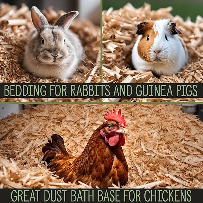 Pine Shavings Mulch/Livestock Bedding (8 Quarts), Garden Mulch and Small Animal Pet Bedding