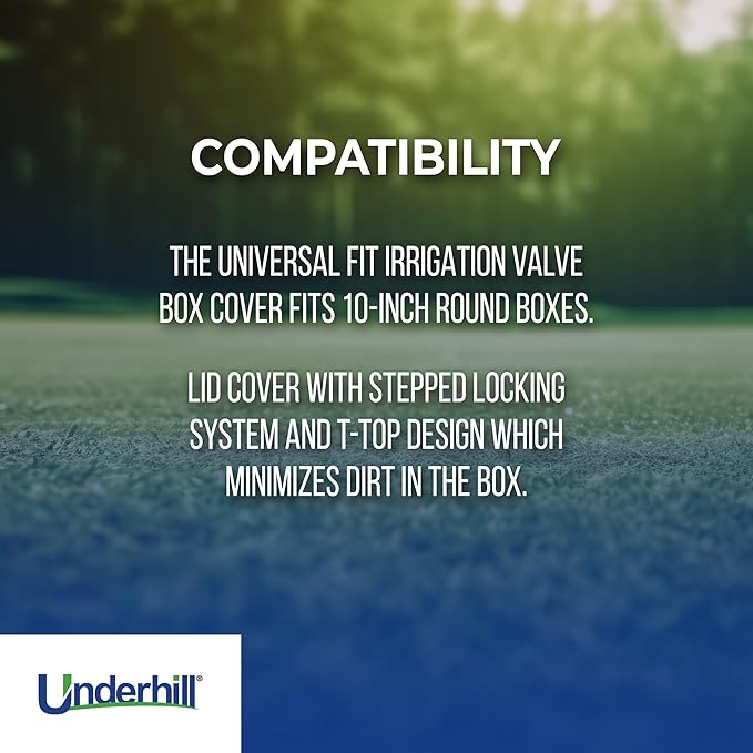 Underhill Sprinkler Valve Round Box Lid, VersaLid 10 Inch Universal Cover for Automatic Irrigation System, Tan, VL-10T-4, 4 Pack