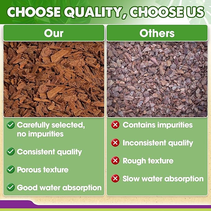 DUSPRO RECYCLE Orchid Bark Bulk, Fine Orchid Bark for Plants, Optimal Texture Bark for Orchids, Ideal Wood Chips for Plants, Plant Bark for Potting, Bark Soil for Plants (2qt, Standard Bark)