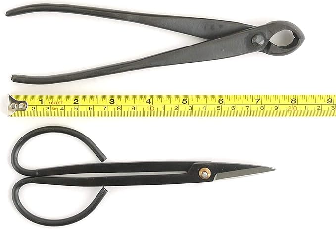 BambooMN Bonsai Basics Set - 8" Knob Cutter and 7.2" Trimming Shear - 3 Sets