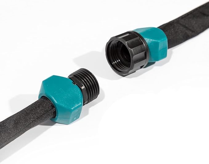 LINEX Flat Soaker Hose 50 ft for Garden Beds Drip Sprinkler Irrigation Hose Heavy Duty Saving 80% Water For Vegetable