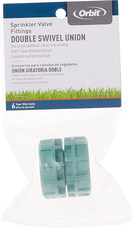 Orbit Swivel Double Union Valve Manifold Parts, Sprinkler Manifold - 57184 (3, 1 Count (Pack of 3))