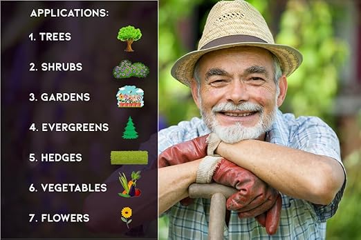 Premium All Purpose Garden Fertilizer (6-6-6) by Gardenera - Promote Lush Foliage, Colorful Blooms, and Abundant Harvests - 10 QUARTS