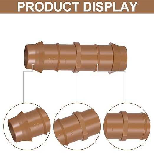 64 Pcs Drip Irrigation Fittings Kit 1/2 Inch Tubing Set Including 4 Switch Valve, 12 Elbows, 12 Couplings, 12 End Cap Plugs, 12 Tees and 12 End Closures Drip for Compatible Drip or Sprinkler Systems