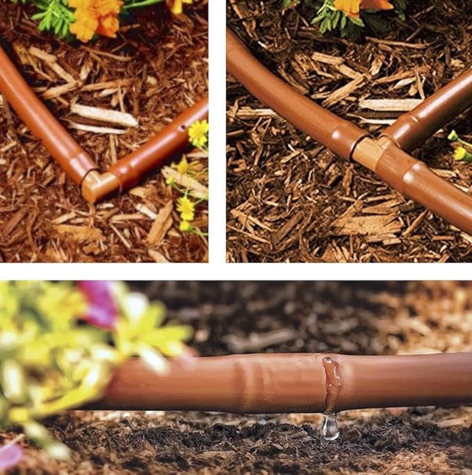 20-Pack USA Made - Drip Irrigation Brown Barbed Coupling Adapter Fittings - Fits 1/2”, 17mm .600” ID Drip Tubing Connector (1/2" Inch Male Adapter Coupling 20 Pack)