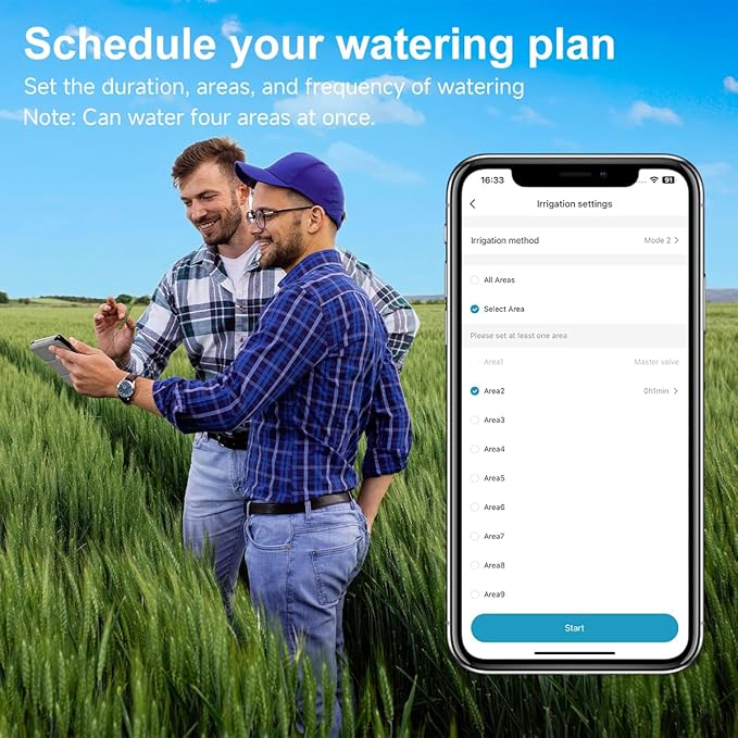 Smart Sprinkler Controller, 12-Zone/Station Irrigation System(with Water Pump and Rain Sensor Interface), GreenVation 2.4G/5GHz WiFi Water Timer for Outdoor Garden/Yard/Lawns (12 Zone Controller)