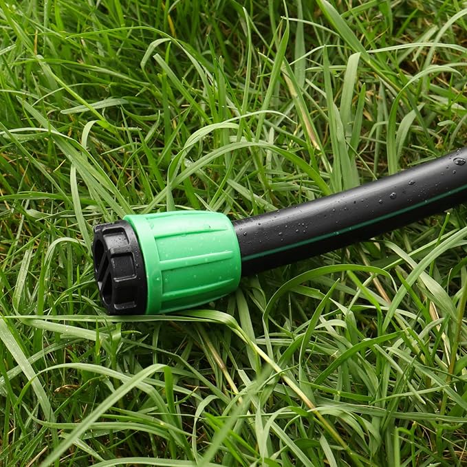 Drip Irrigation Fittings for 1/2 inch Tubing (0.60"-0.63" OD), 16 Pieces Barbed Locked End Plug Connectors, End Caps Drip Line Nuts Connectors for Drip Irrigation Hose (13mm ID)