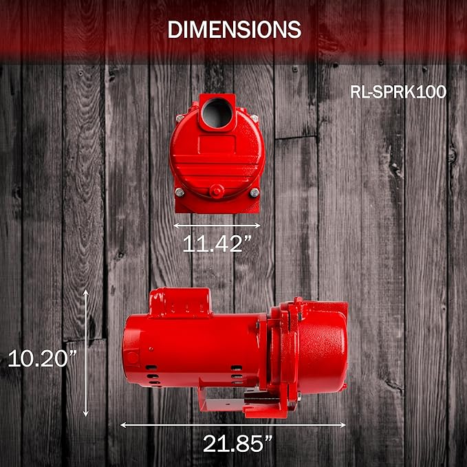 Red Lion 97101001 1 HP 63 GPM Sprinkler Pump with Blue Devil Adjustable Motor Cover Bundle