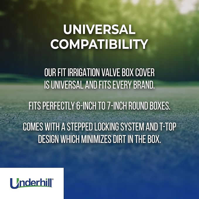 Underhill Sprinkler Valve Round Box Lid, VersaLid 6 Inch to 7 Inch Universal, Cover for Automatic Irrigation System, Lawn, Purple, VL-6P