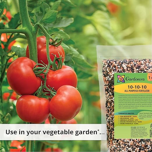 All-Purpose Planting and Growing Food 10-10-10 Fertilizer by Gardenera - Boost Your Garden's Growth - 2 Quart