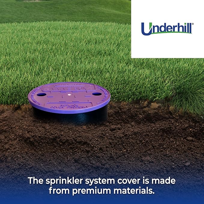 Underhill Sprinkler Valve Round Box Lid, VersaLid 6 Inch to 7 Inch Universal, Cover for Automatic Irrigation System, Lawn, Purple, VL-6P