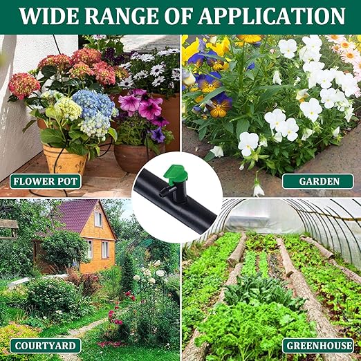 Mudder 60 Pieces 4GPH Irrigation Drip Emitter Garden Flag Irrigation Dripper, Trees and Shrubs